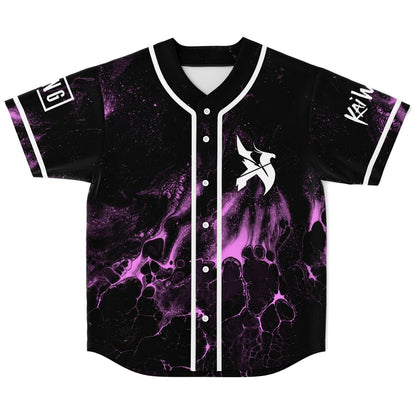 Kai Wachi Black Purple Liquid Rave Baseball Jersey