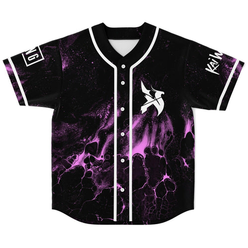 Kai Wachi Black Purple Liquid Rave Baseball Jersey