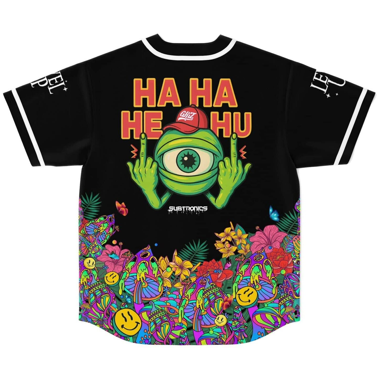 GRiZ Black Green One Rave Baseball Jersey