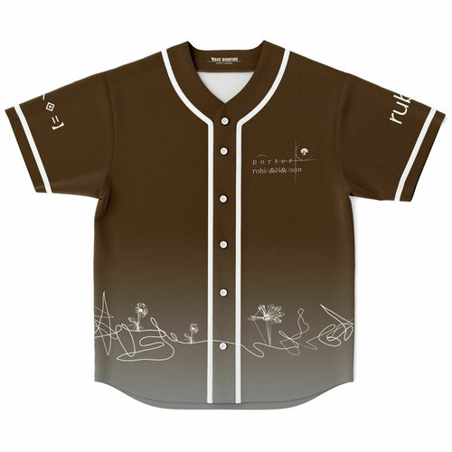 Porter Robinson Brown White Minimalist Single Rave Baseball Jersey