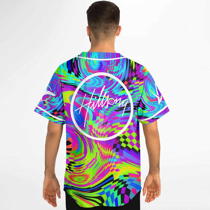 Robin Schulz Black Panel Warped Checkerboard Rave Baseball Jersey