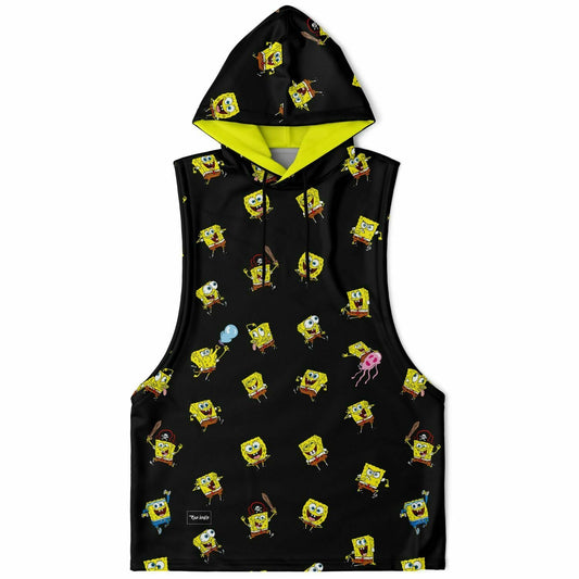 SpongeBob mood Fashion Drop Armhole Hoodie