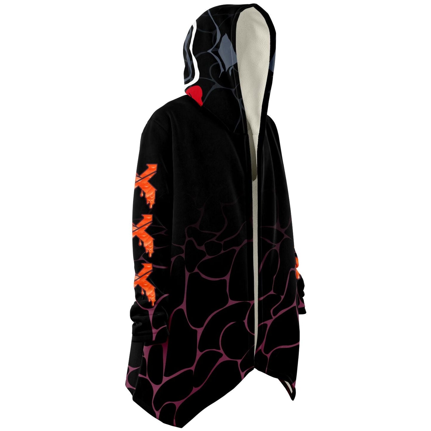 Excision Black Dripping Orange Rave Cloak
