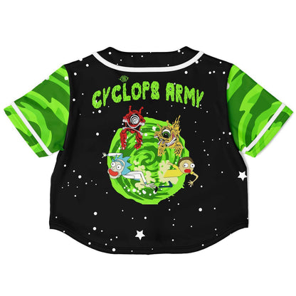 Rick & Morty  cyclops army subtro Rave Crop Top