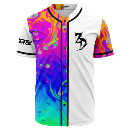 Zeds Dead Split White Psychedelic Liquid Rave Baseball Jersey