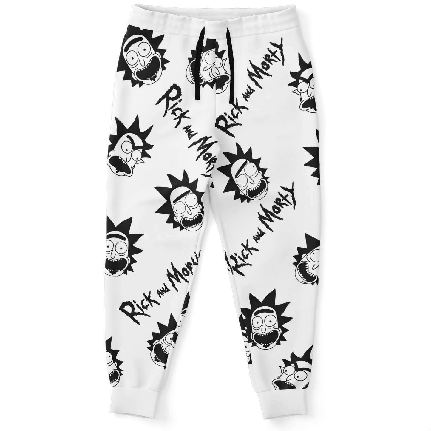 White Cartoon Character Rave Joggers