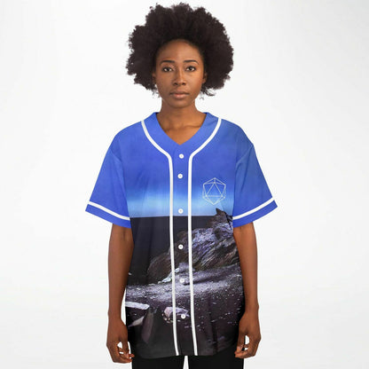 ODESZA Bright Blue Photographic Beach Rave Baseball Jersey
