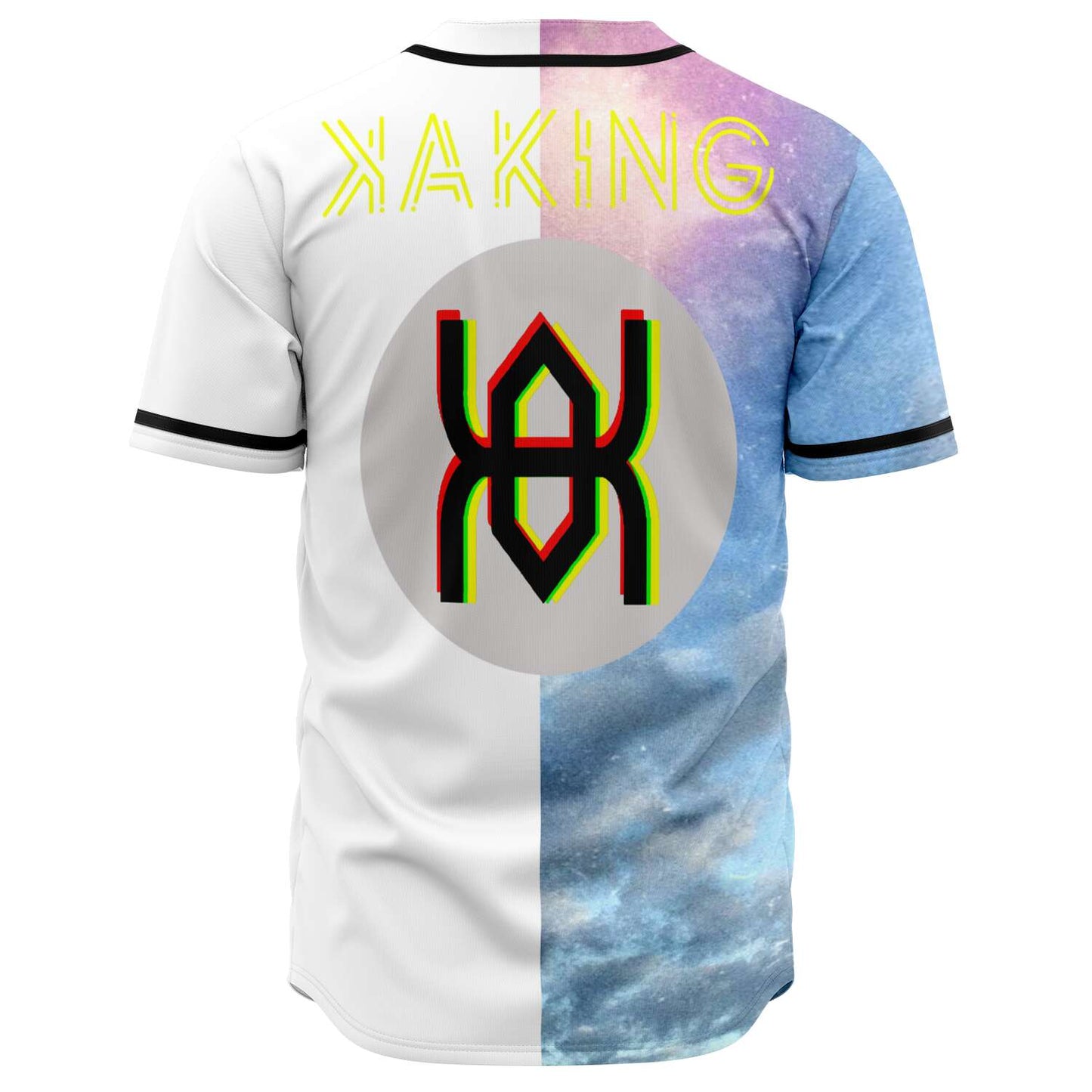 Light Blue Split Rave Baseball Jersey