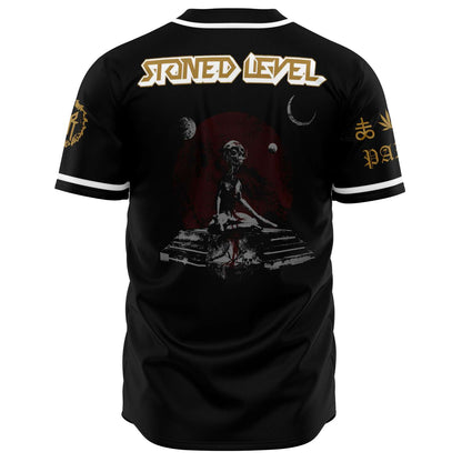 Black Meditating Alien Rave Baseball Jersey