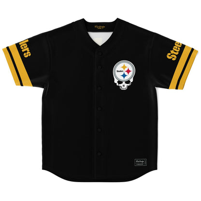 Zeds Dead Black Pittsburgh Steelers Rave Baseball Jersey