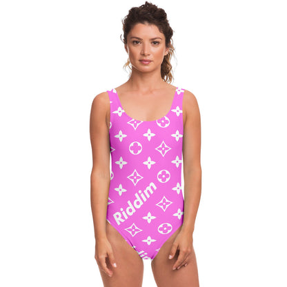 Bright Pink Luxury Monogram Rave Swimsuit