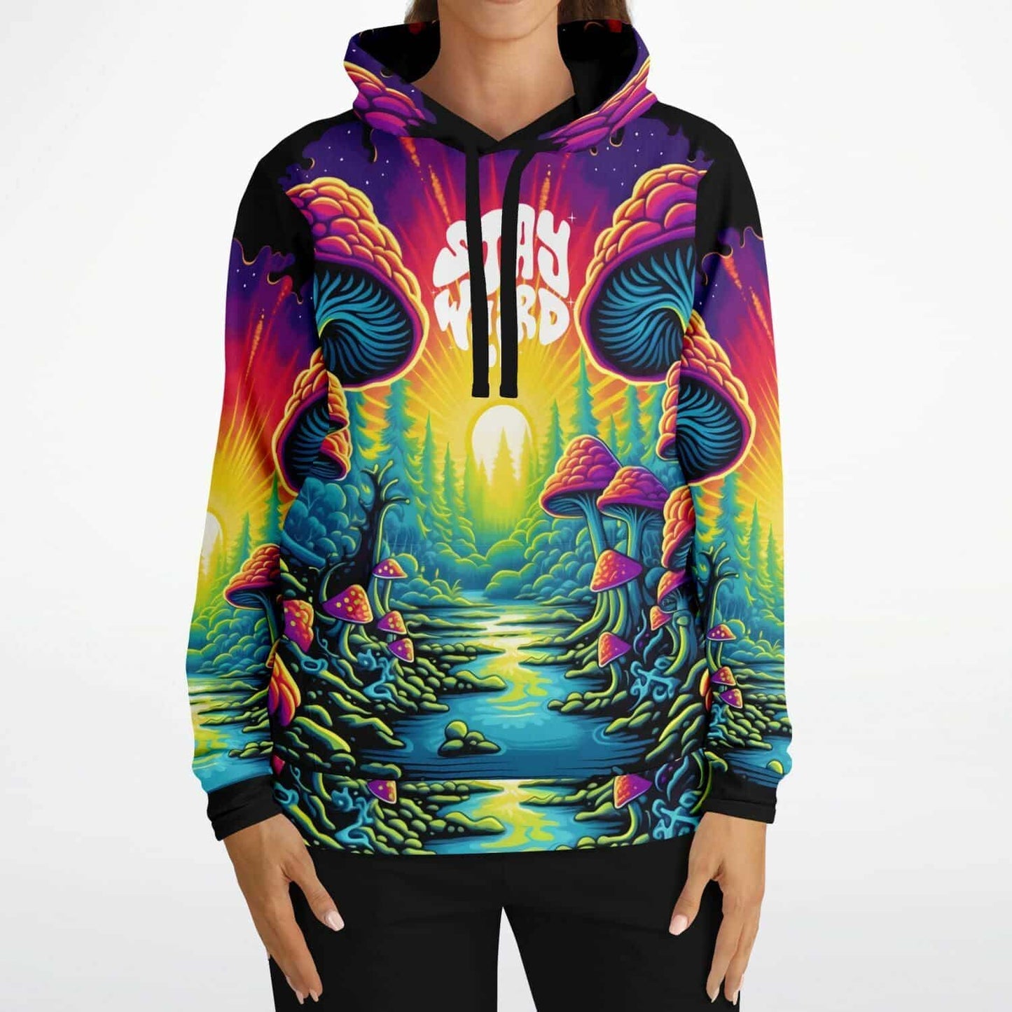 LSDREAM Stay Weird Mushroom Forest Rave Hoodie