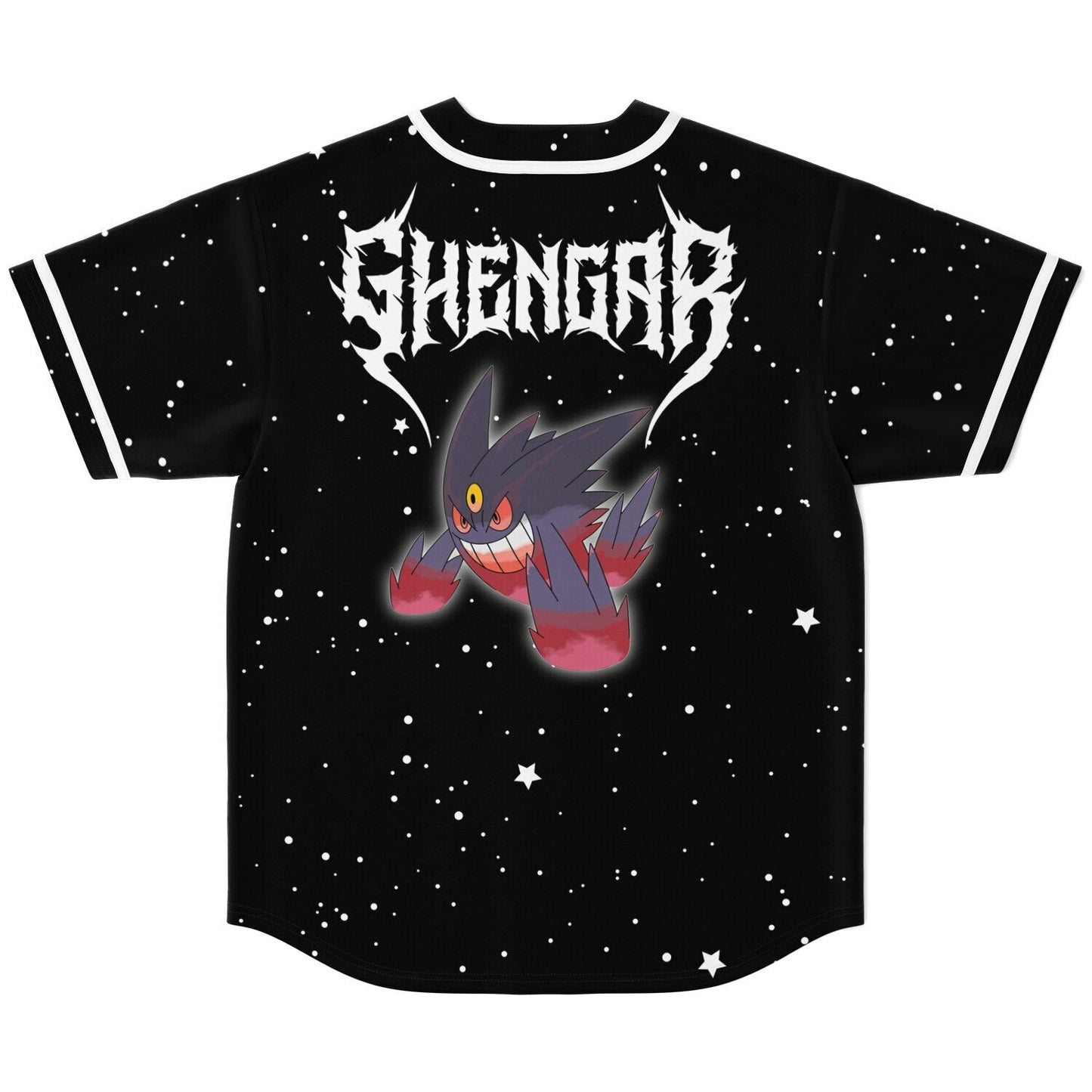 Black Starry Night Rave Baseball Jersey