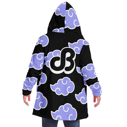 Black Repeated Stylized Rave Cloak