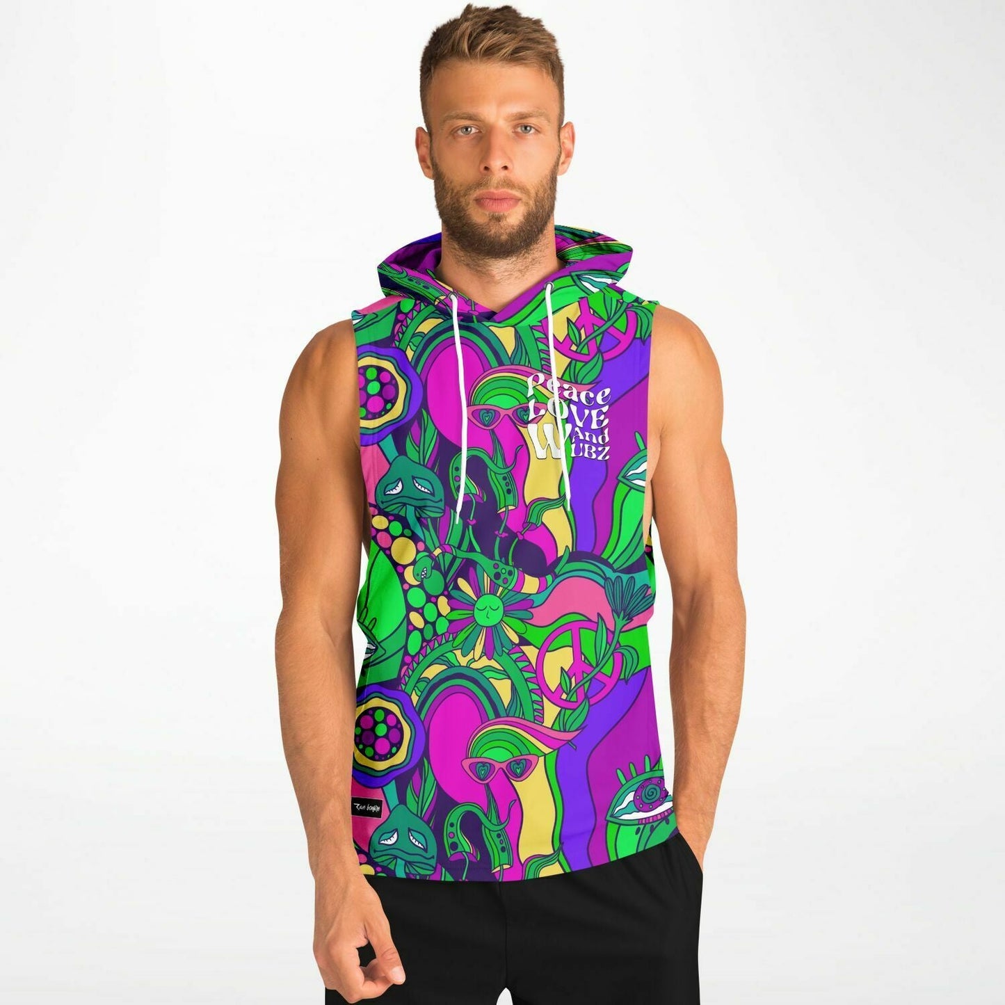 Peace love ands wubz Sleeveless hoodie