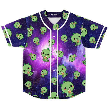 Purple Blue Repeating Kawaii Rave Baseball Jersey