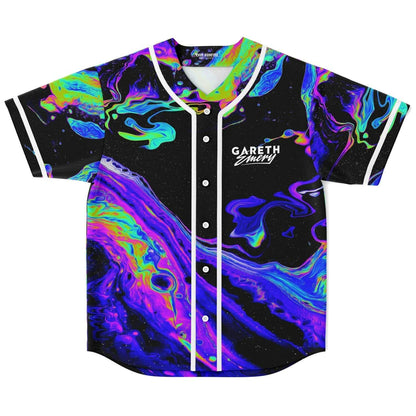 Gareth Emery Black Psychedelic Iridescent Rave Baseball Jersey