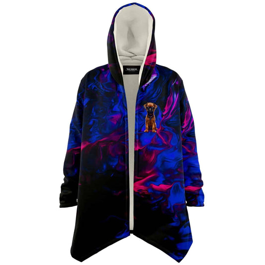 Deep Blue Abstract Fluid Rave Cloak