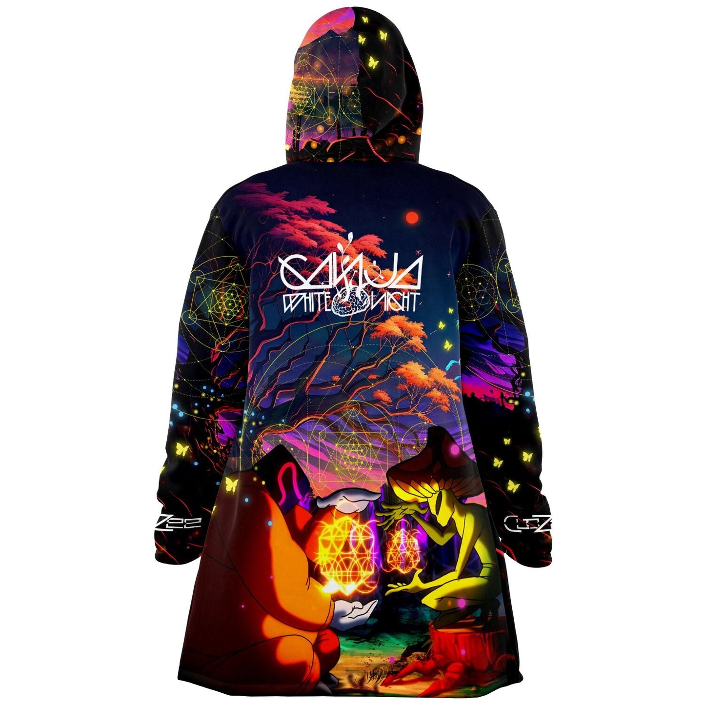 LSDREAM Black Psychedelic Dusk Rave Cloak