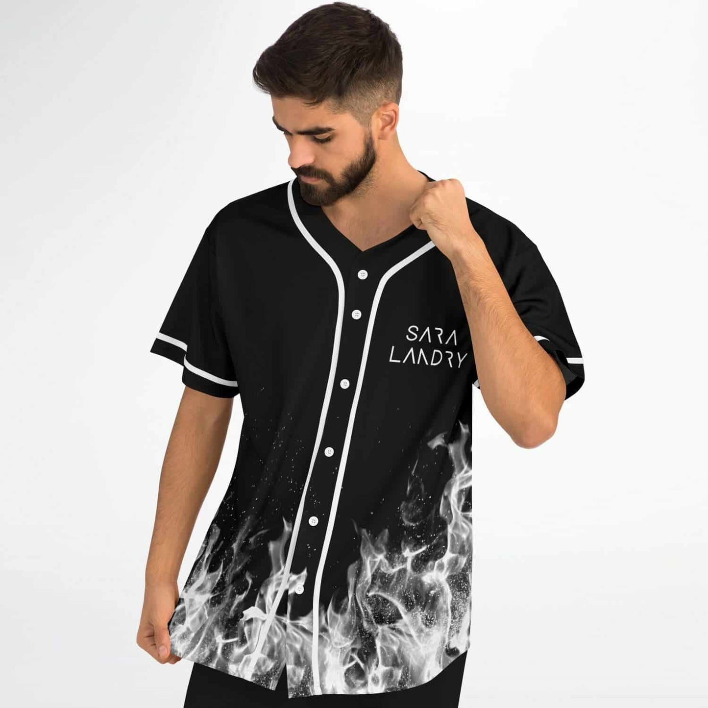 Sara Landry Black Rising White Rave Baseball Jersey