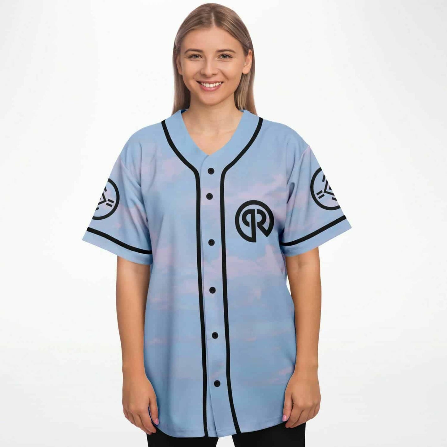 Light Blue Pastel Sky Rave Baseball Jersey