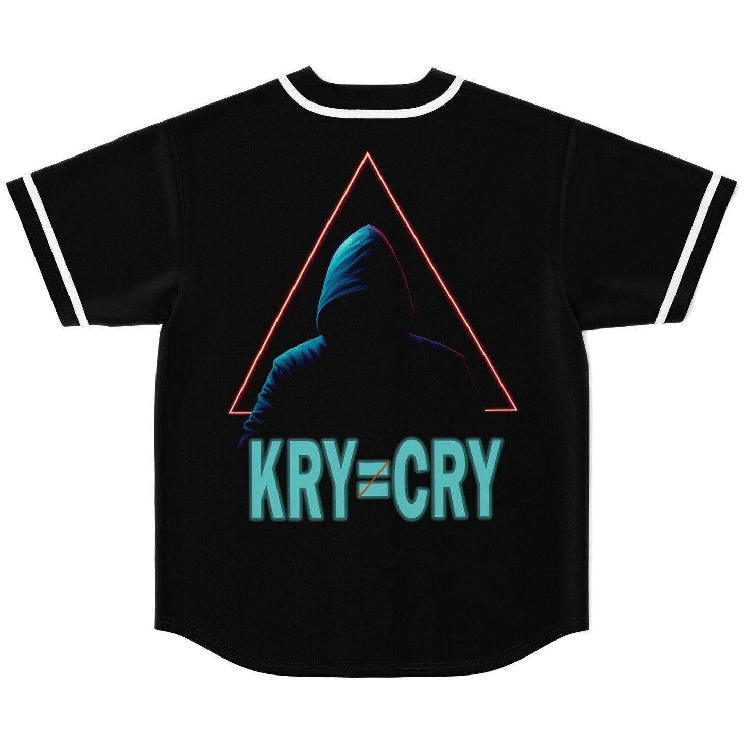 Kryptyk Black Hooded Mystery Rave Baseball Jersey