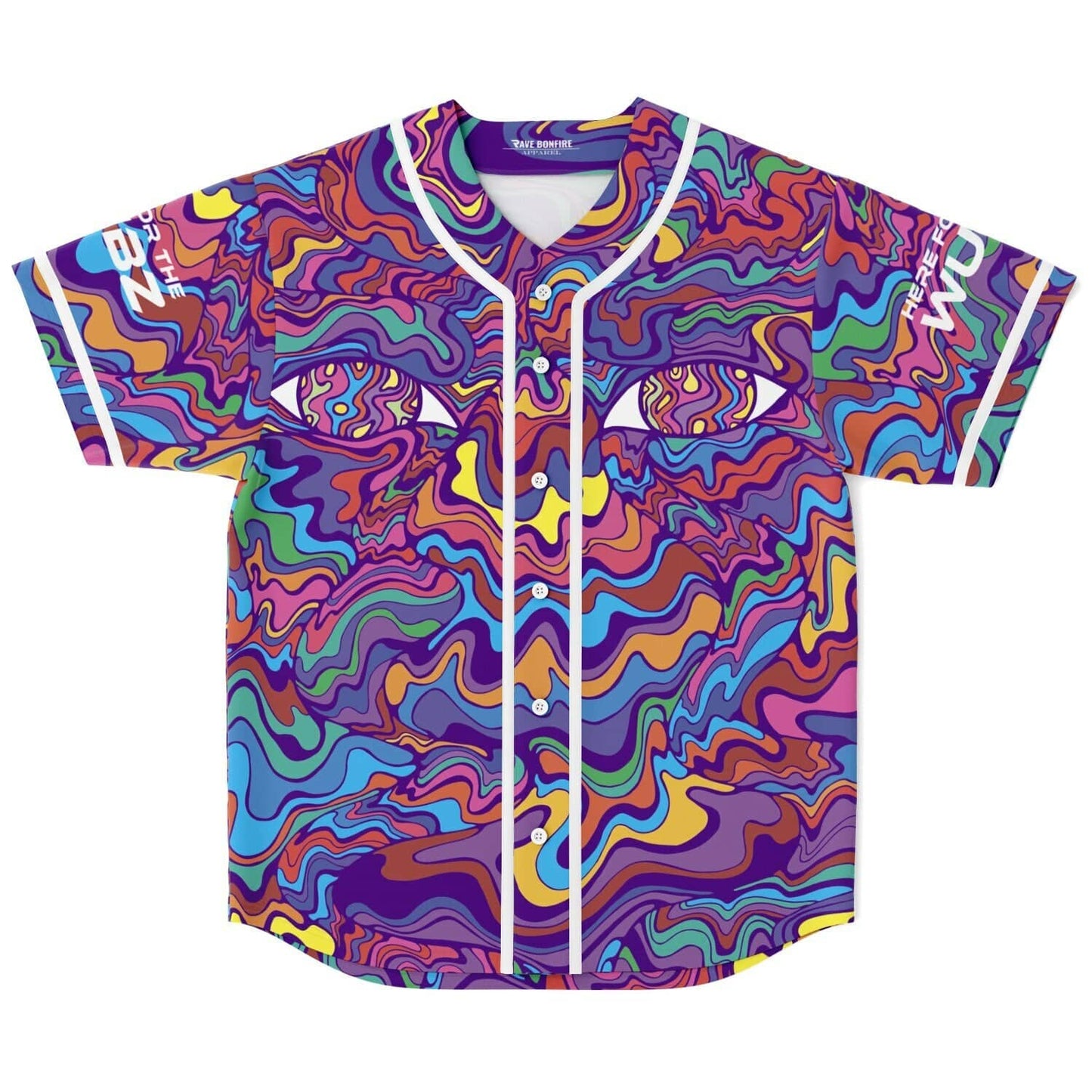 LSDREAM Vivid Psychedelic Liquid Marbled Rave Baseball Jersey