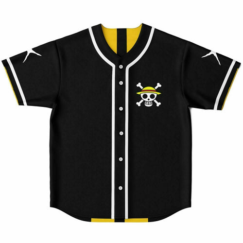 One Piece Straw Hat Anime Reversible Baseball Jersey