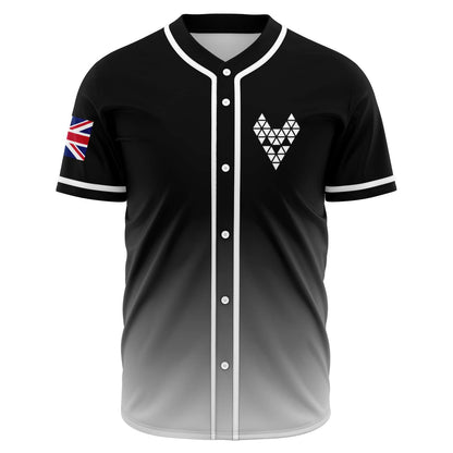 Black White Minimal Triangular Rave Baseball Jersey