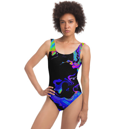 Black Oil Slick Rave Swimsuit