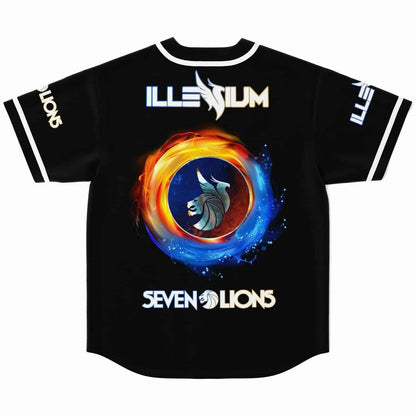 Illenium Black Yin Yang Rave Baseball Jersey