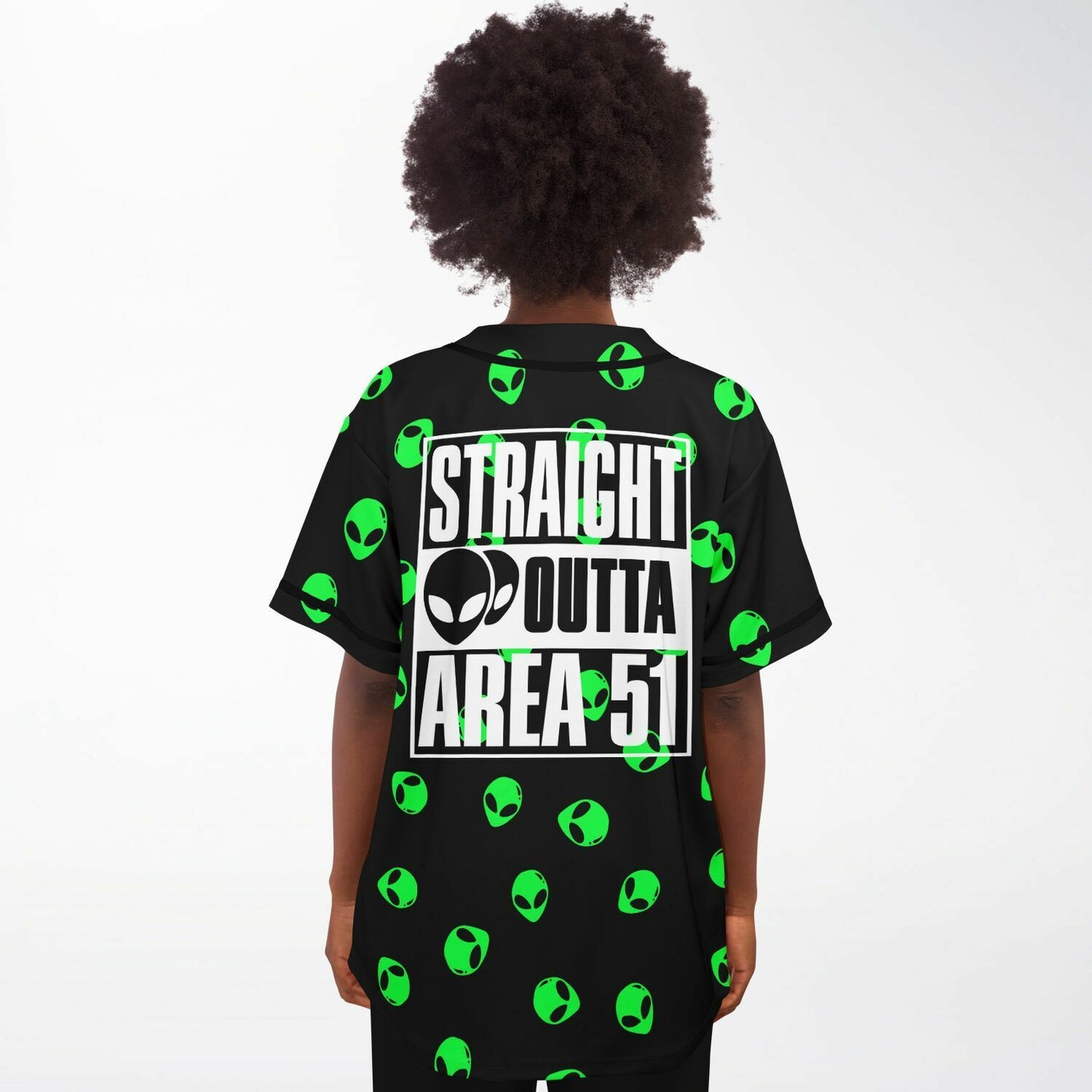 Black Repeating Cartoon Rave Baseball Jersey