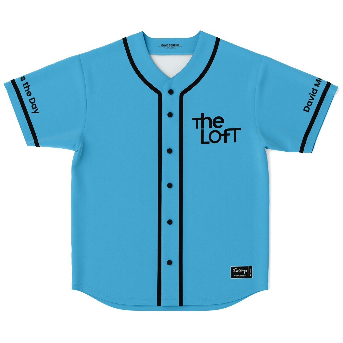 David Mancuso Sky Blue Rave Baseball Jersey