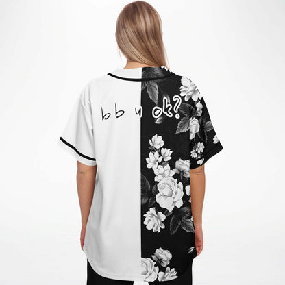 San Holo Black White Split Rave Baseball Jersey