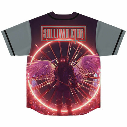 Sullivan King Grey Winged Armored Rave Baseball Jersey