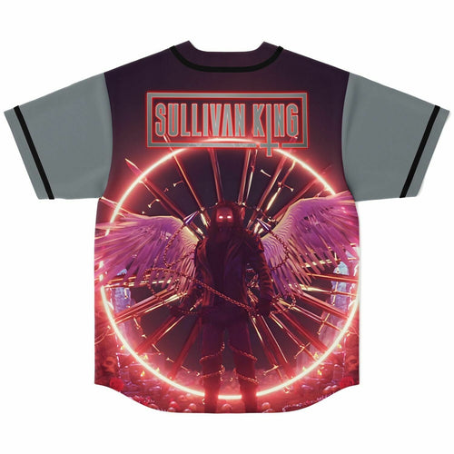 Sullivan King Grey Winged Armored Rave Baseball Jersey