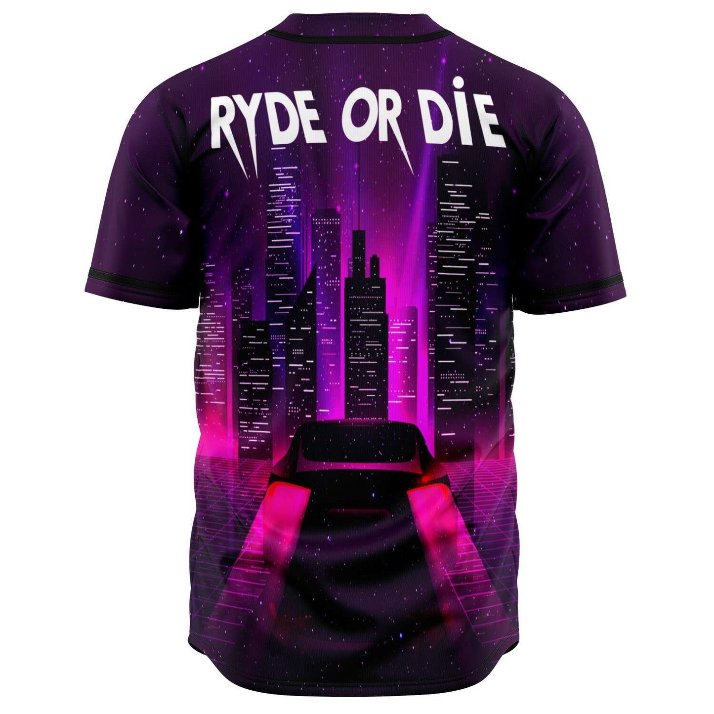 Joyryde Purple Magenta Starry Galaxy Rave Baseball Jersey