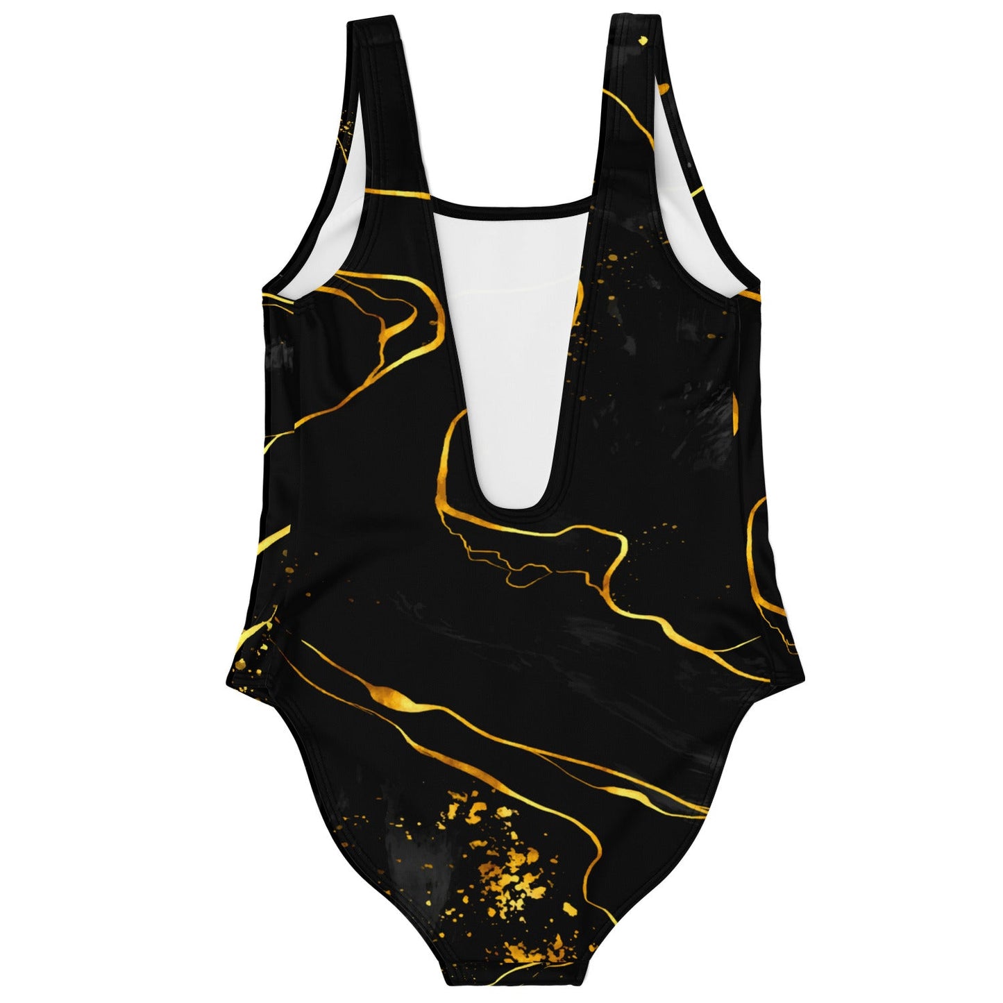 Black Gold Marble Rave Swimsuit