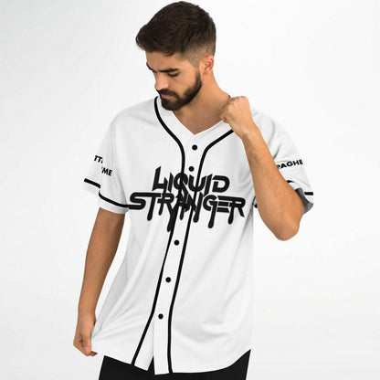 Liquid Stranger White ‘Liquid Stranger’ Rave Baseball Jersey