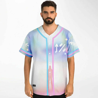 Pastel Dreamy Ethereal Cloudy Rave Baseball Jersey