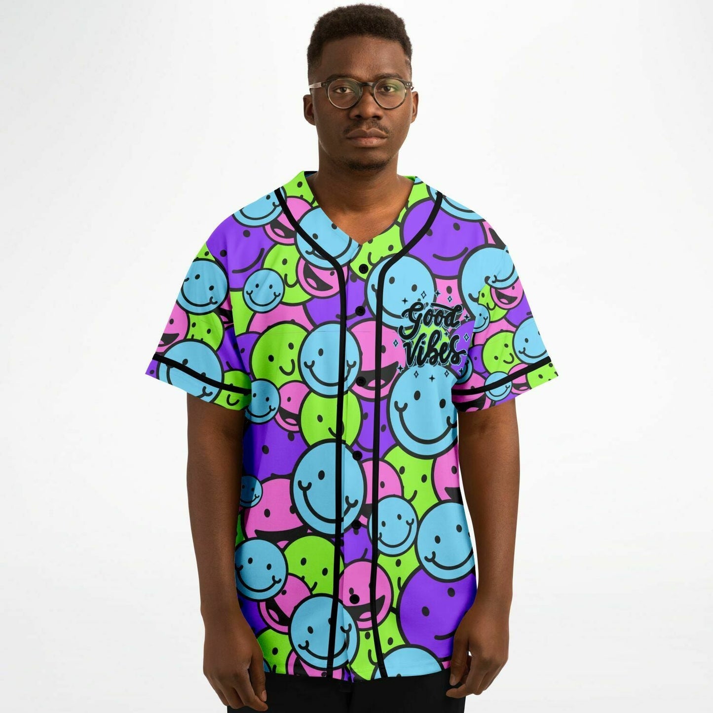 Pastel Neon Dense Pile Rave Baseball Jersey
