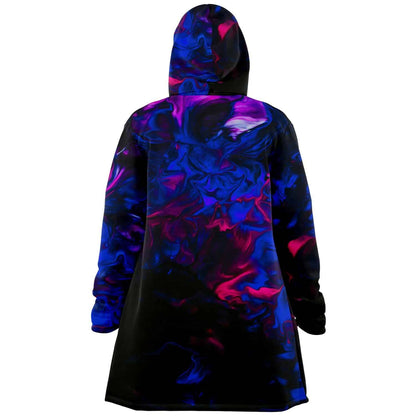 Deep Blue Abstract Fluid Rave Cloak