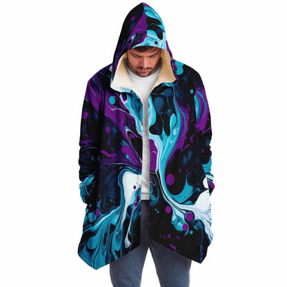 Purple Marbled Fluid Rave Cloak