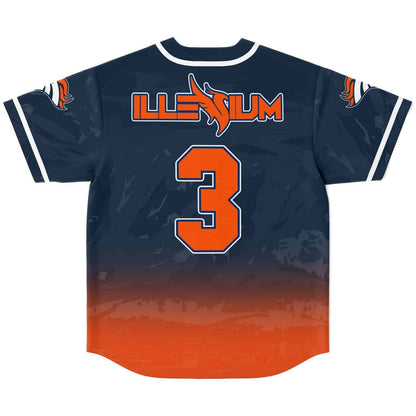 Illenium Navy Blue Mountain Range Rave Baseball Jersey
