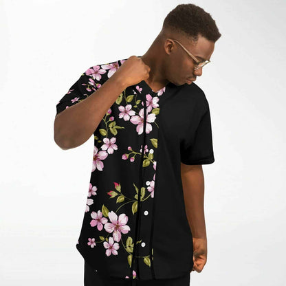 Black Cherry Blossom Rave Baseball Jersey
