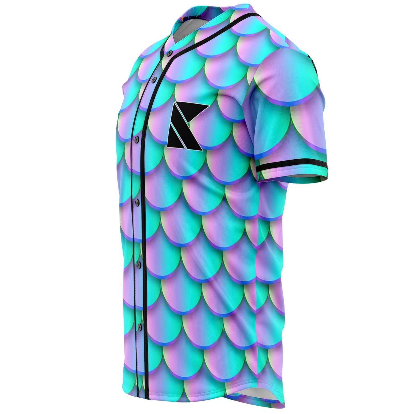 Kaskade Iridescent Teal Mermaid Rave Baseball Jersey