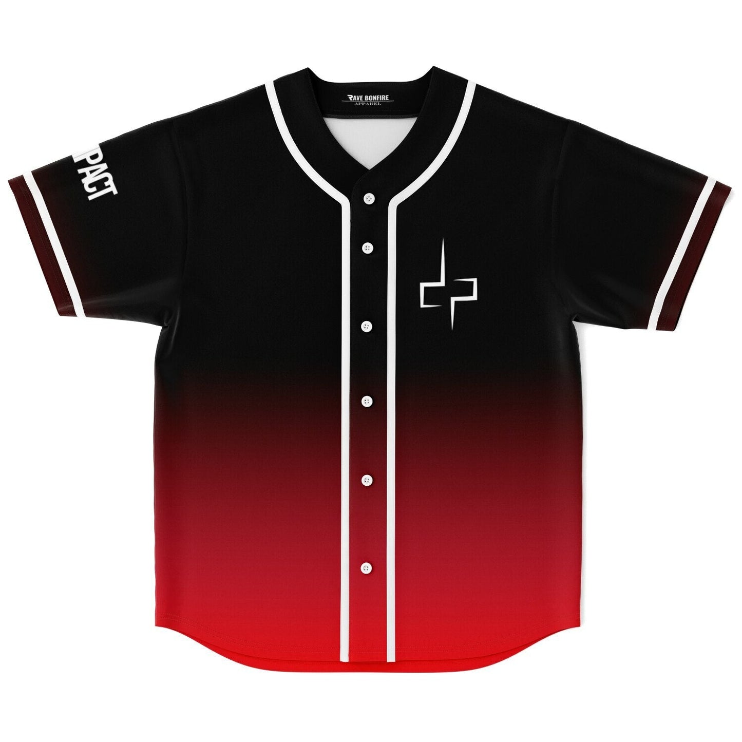 Deathpact Black Red Screaming Rave Baseball Jersey