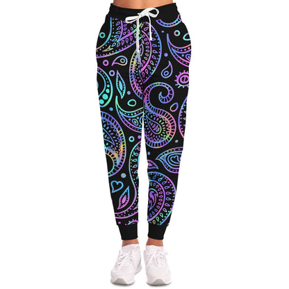 Black Paisley Rave Joggers