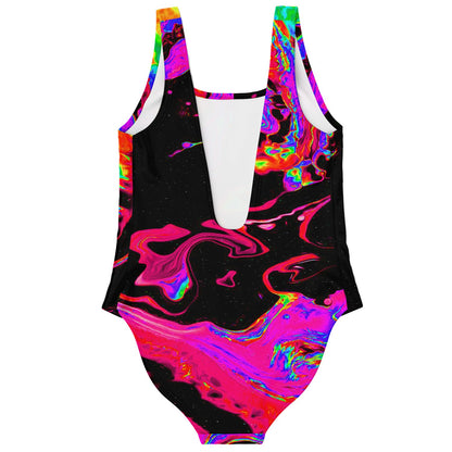 Black Psychedelic Liquid Rave Swimsuit