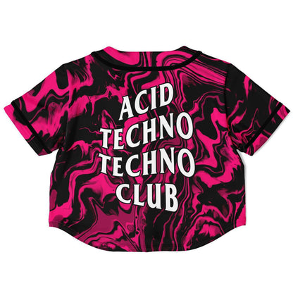 acid techno techno club Cropped Rave Top Jersey